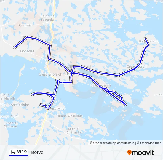 W19 Bus Line Map