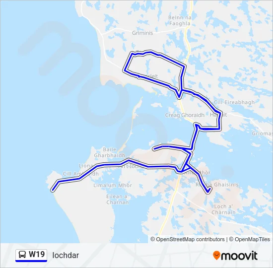 W19 Bus Line Map