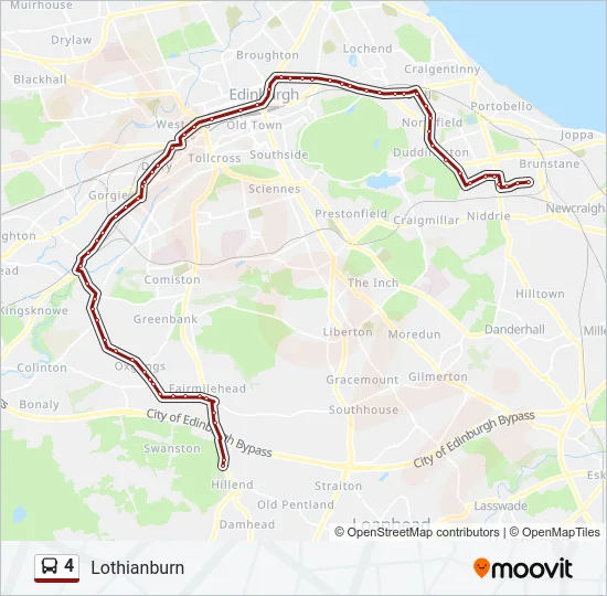 4 Bus Line Map