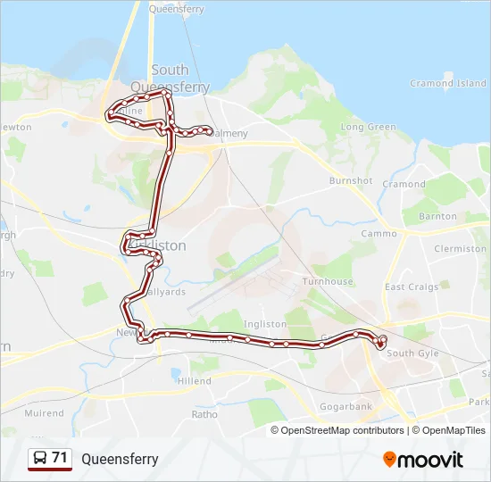 71 Bus Line Map