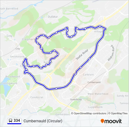 334 Bus Line Map