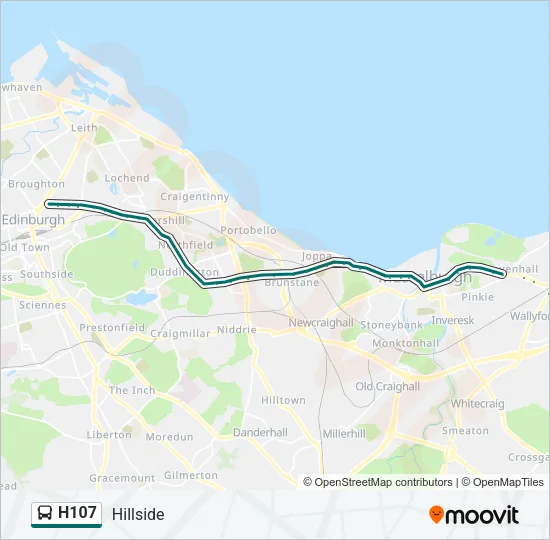 H107 Bus Line Map
