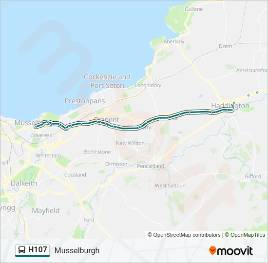 H107 Bus Line Map