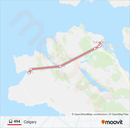 494 Bus Line Map