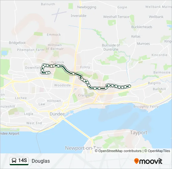 14S Bus Line Map