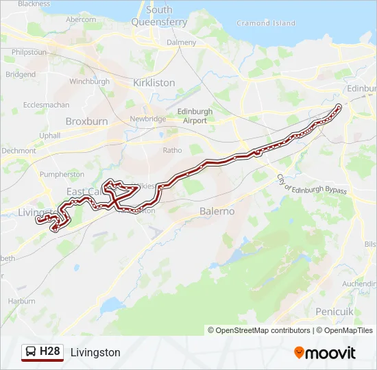 H28 Bus Line Map