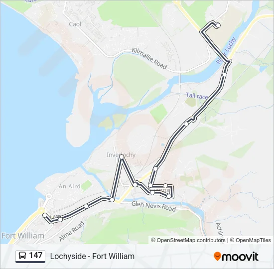 147 Bus Line Map