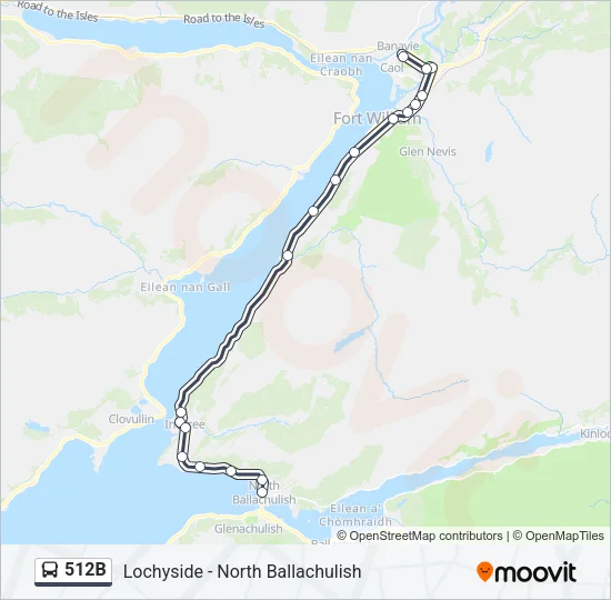 512B Bus Line Map