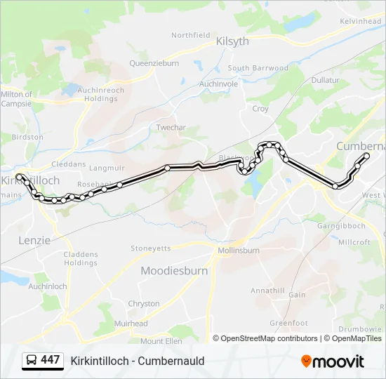 447 Bus Line Map