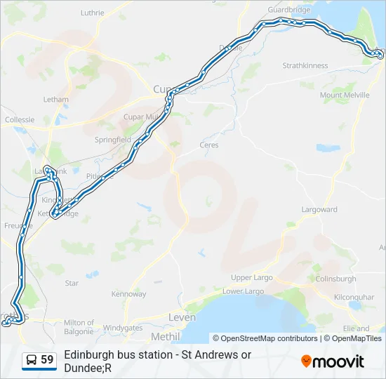 59 Bus Line Map
