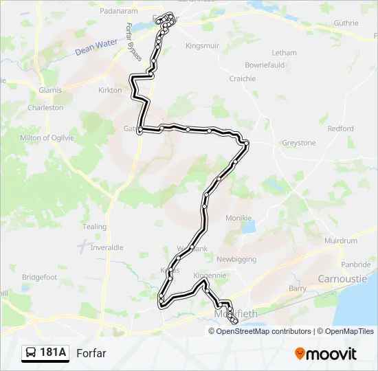 181A Bus Line Map