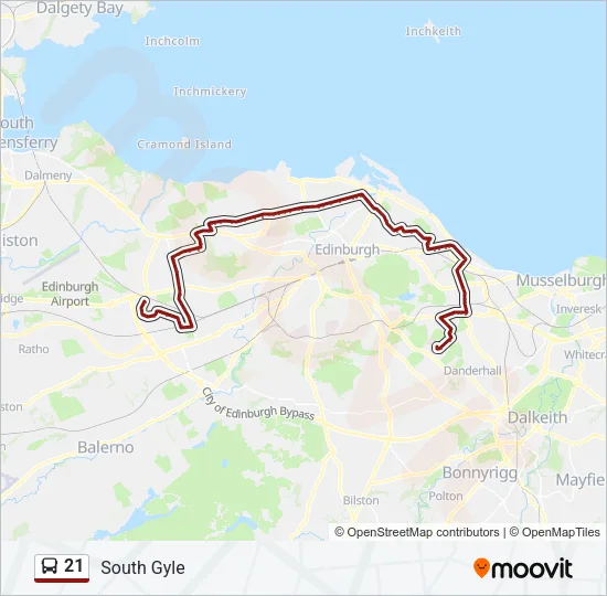 21 Bus Line Map