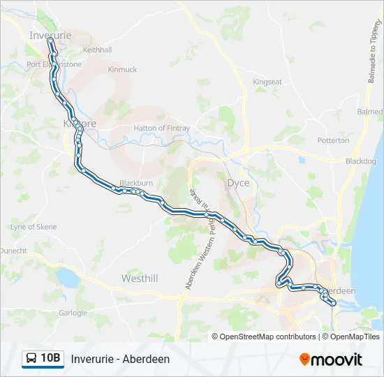 10B Bus Line Map