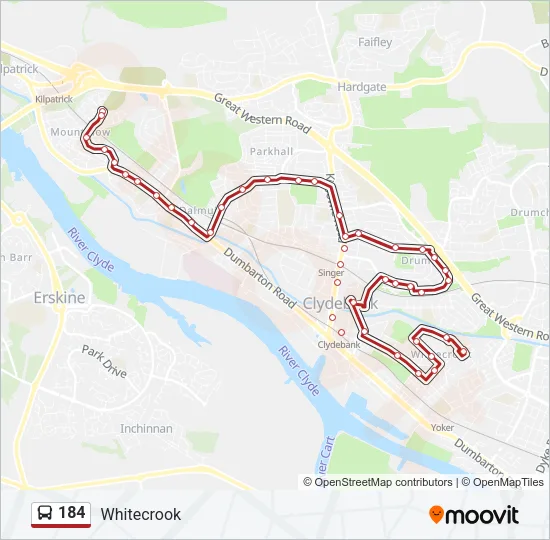 184 Bus Line Map