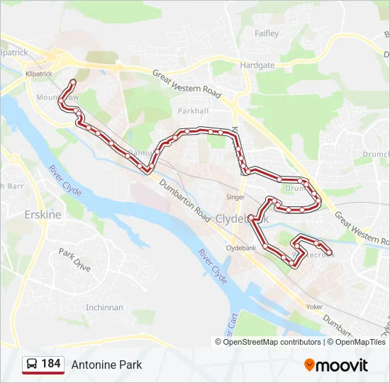 184 Bus Line Map