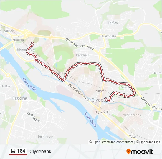 184 Bus Line Map