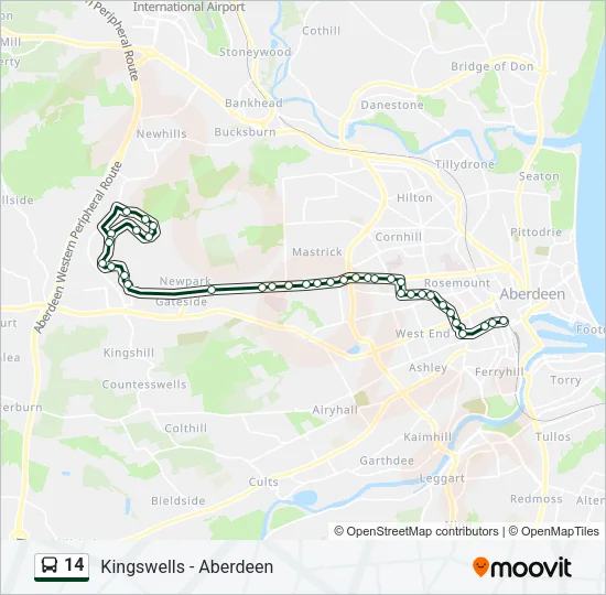 14 Bus Line Map