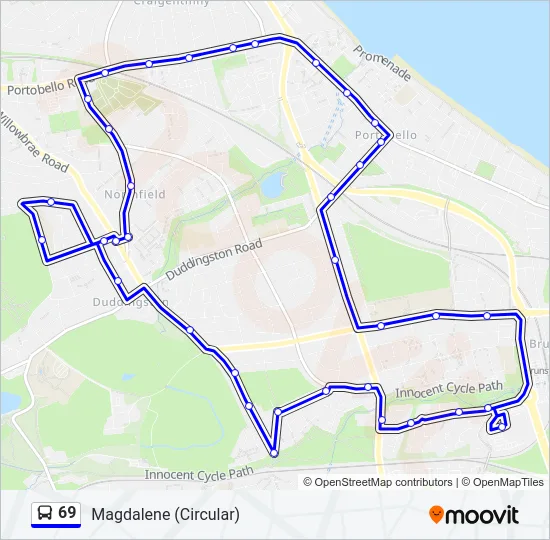 69 Bus Line Map