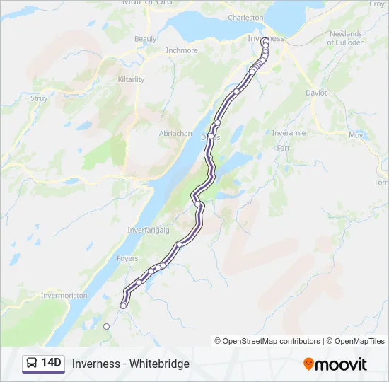 14D Bus Line Map