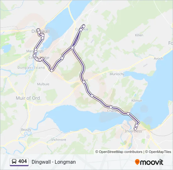 404 Bus Line Map