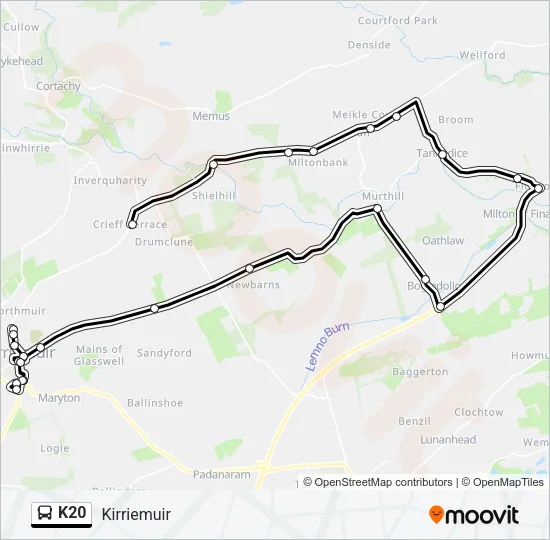 K20 Bus Line Map