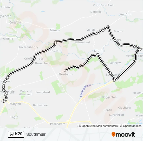 K20 Bus Line Map