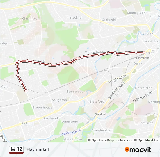 12 Bus Line Map