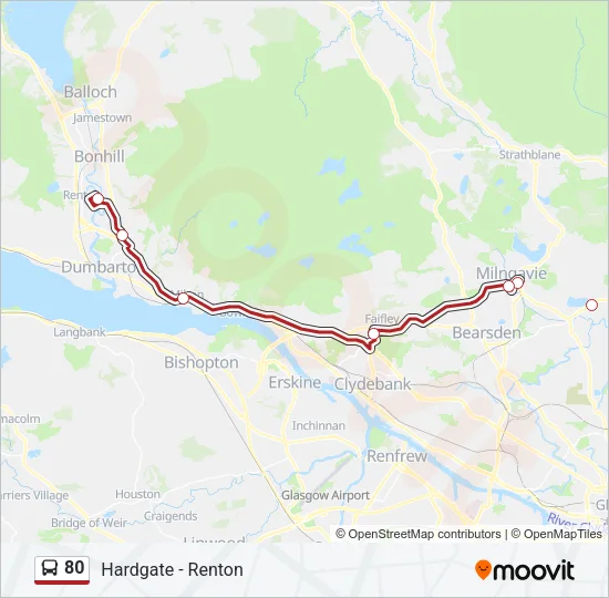 80 Bus Line Map