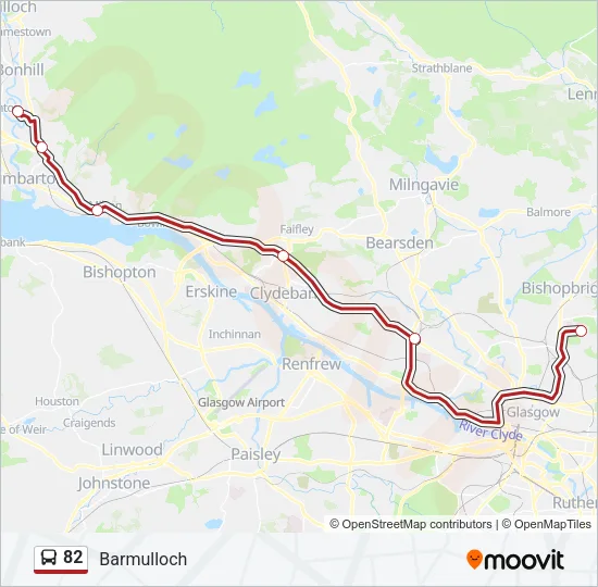 82 Bus Line Map