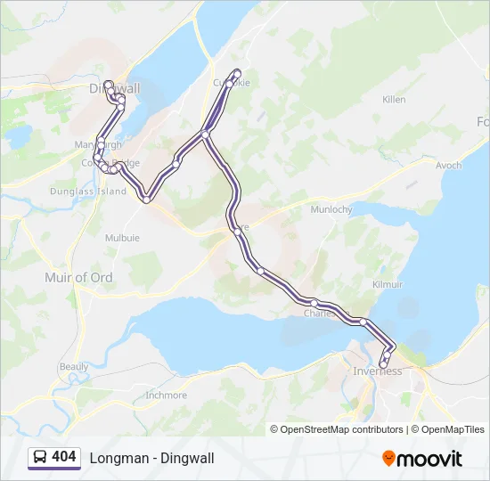 404 Bus Line Map