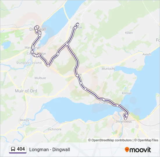 404 Bus Line Map