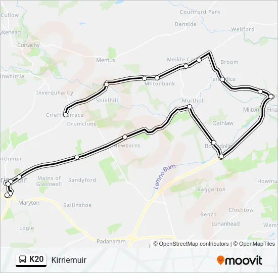 K20 Bus Line Map