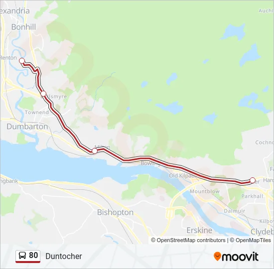 80 Bus Line Map