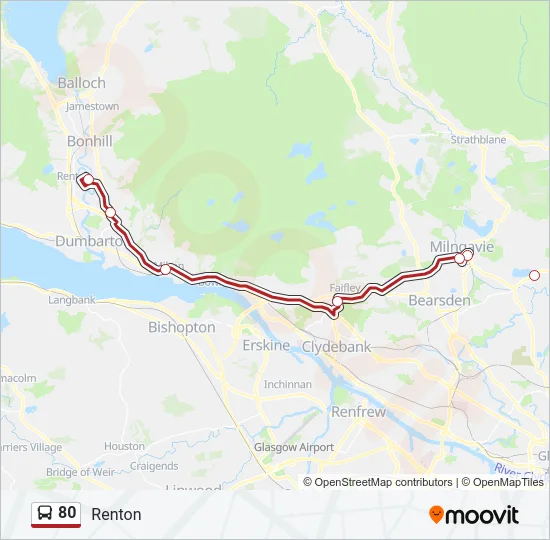 80 Bus Line Map