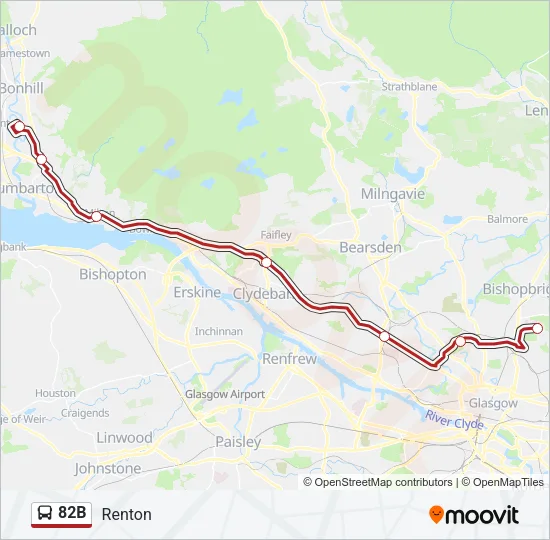 82B Bus Line Map