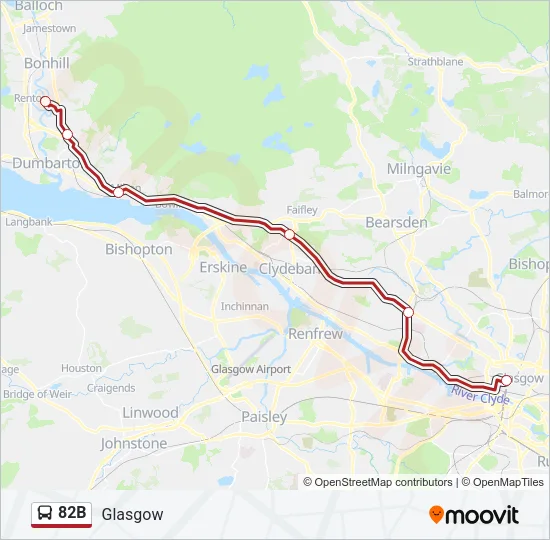 82B Bus Line Map