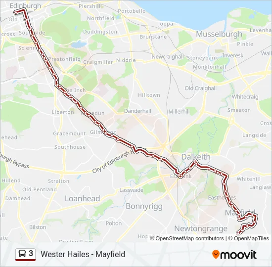 3 Bus Line Map