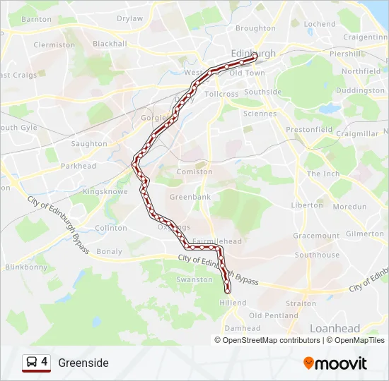 4 Bus Line Map