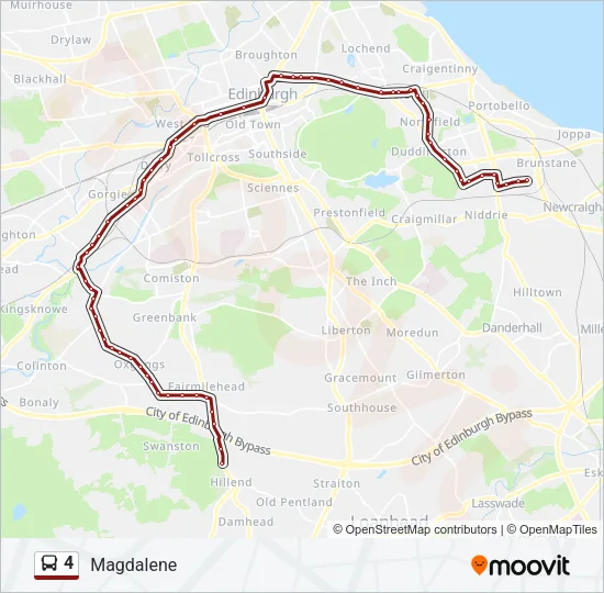 4 Bus Line Map