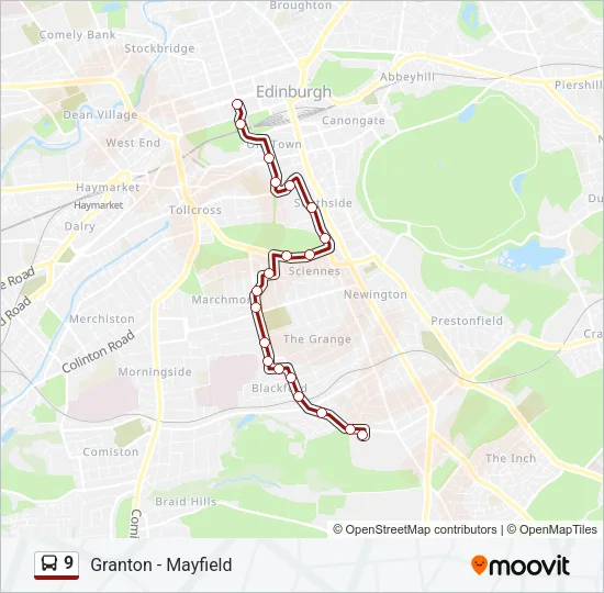 9 Bus Line Map