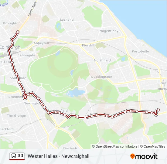 30 Bus Line Map