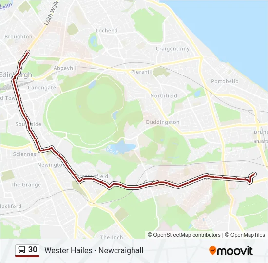 30 Bus Line Map