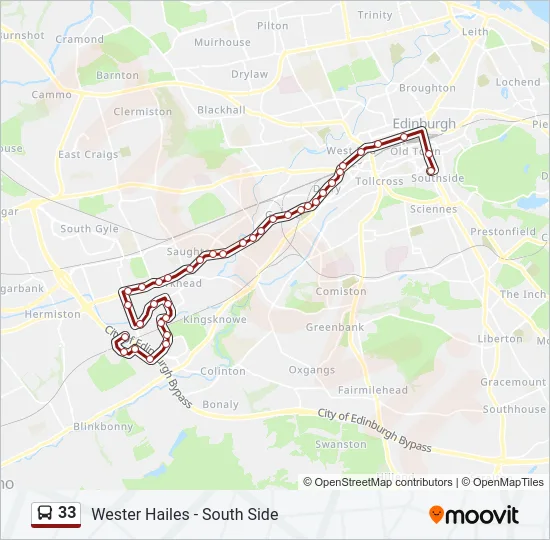 33 Bus Line Map