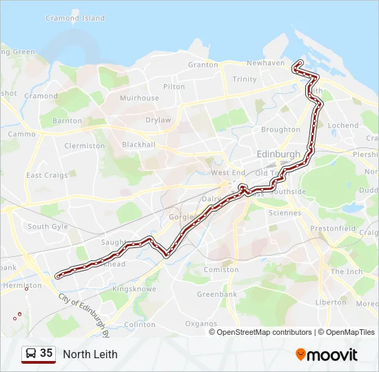35 Bus Line Map