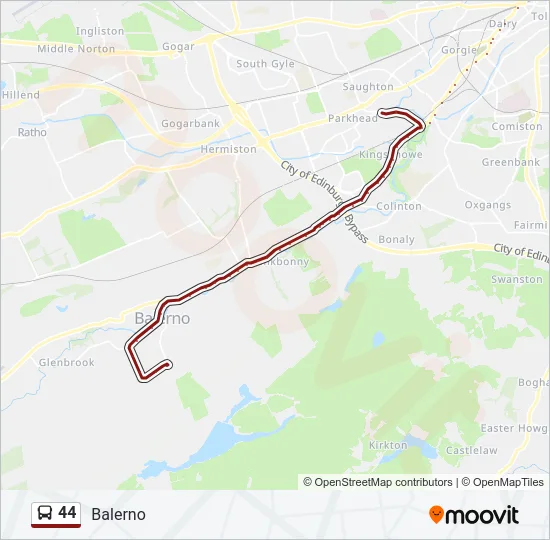 44 Bus Line Map