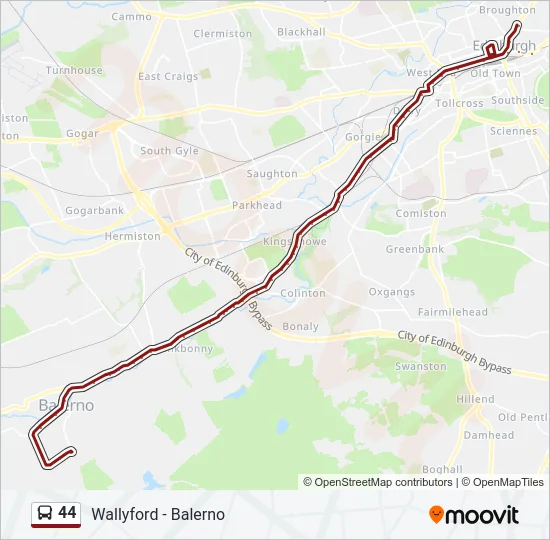 44 Bus Line Map
