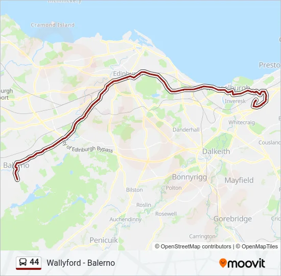 44 Bus Line Map