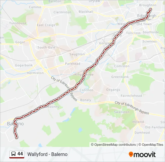 44 Bus Line Map