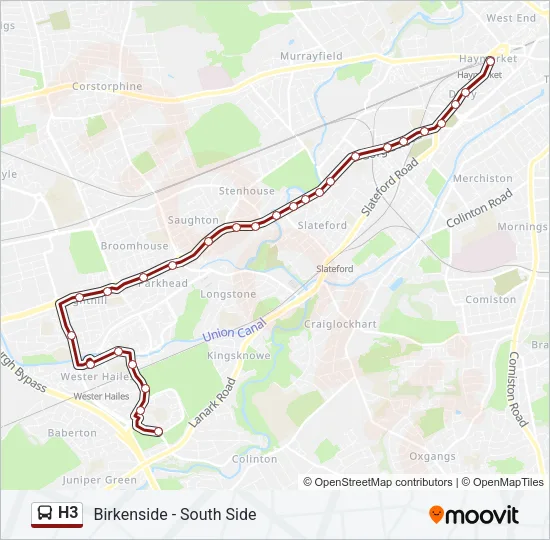 H3 Bus Line Map