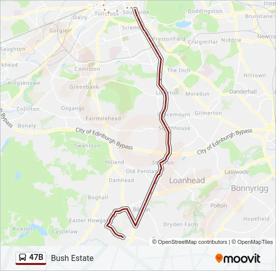 47B Bus Line Map
